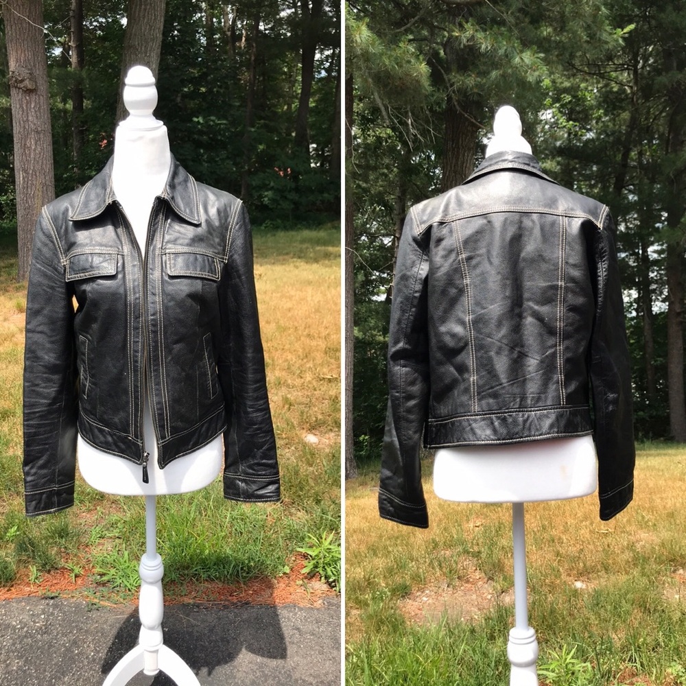 Reaction kenneth cole leather jacket